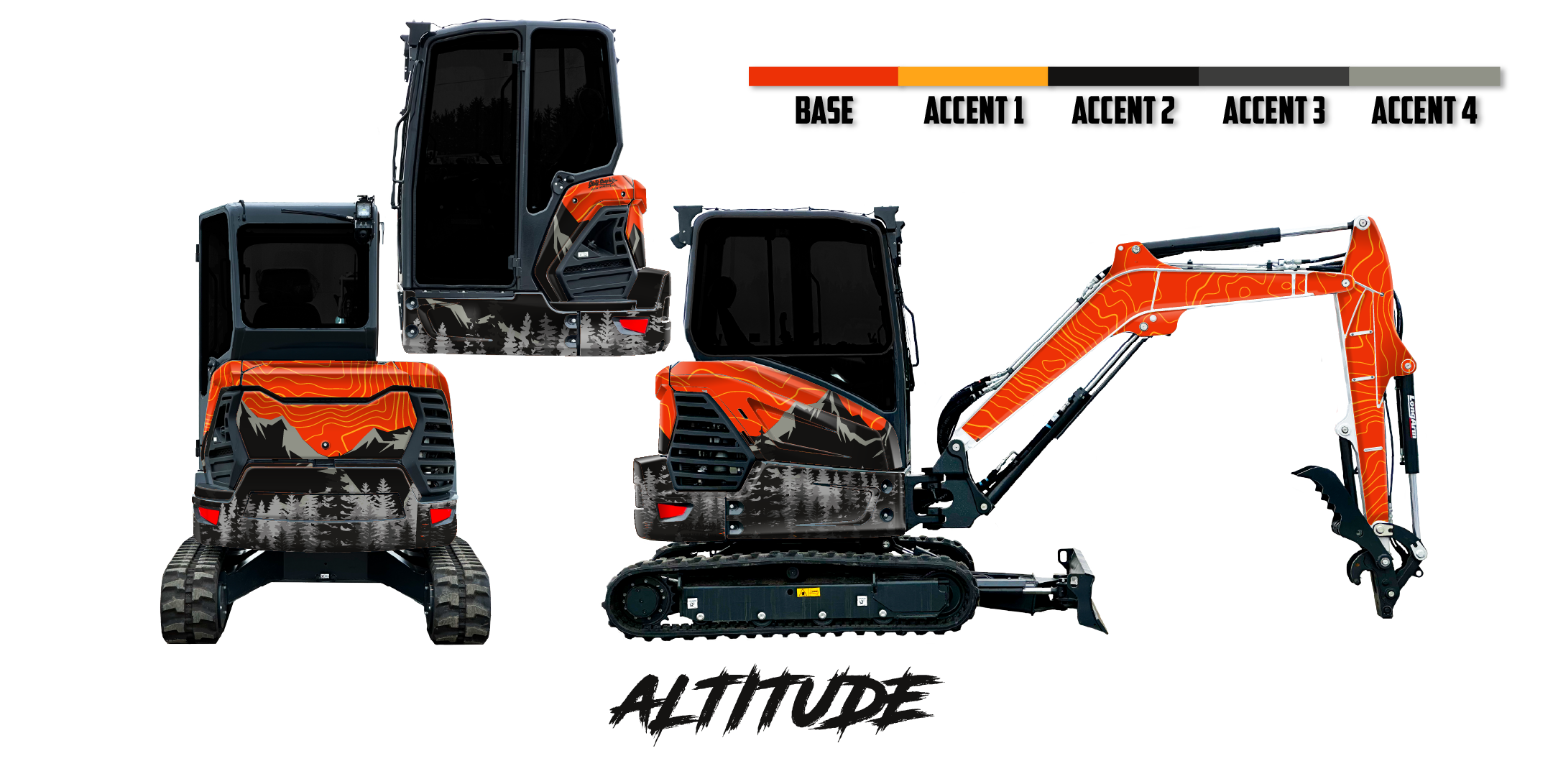 Bobcat E32 Mini Excavator Decal Kit – 7-Year Outdoor 3M Vinyl
