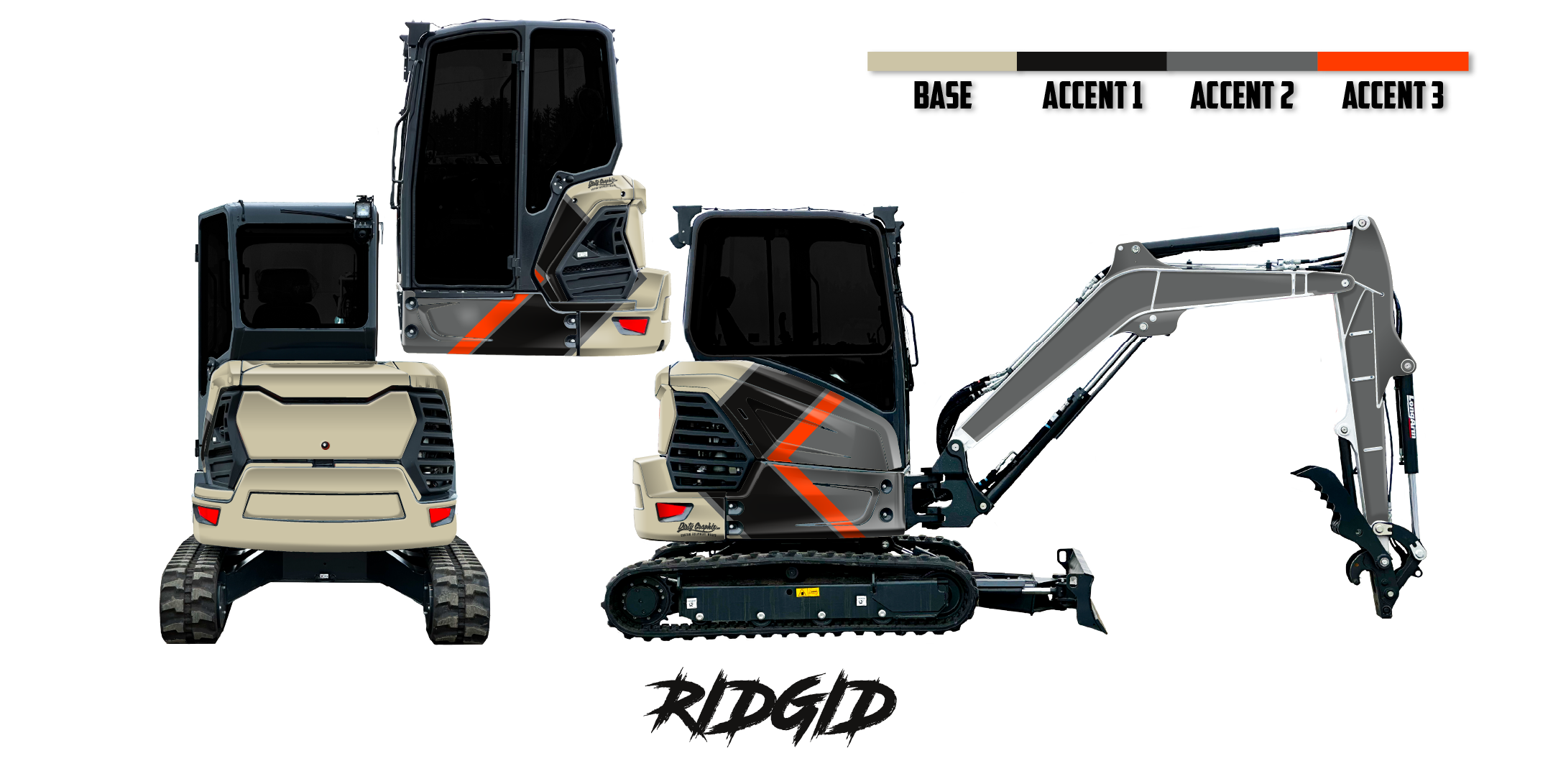 Repro Decal Kit For Bobcat E45 Compact Excavator – OEM Style Stickers