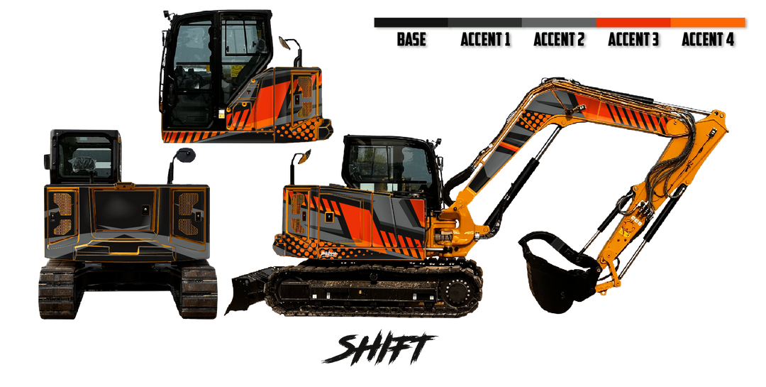 CAT 308 Custom Excavator Wrap Kits – Dirty Graphix
