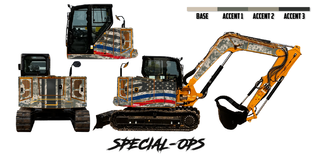 CAT 308 Custom Excavator Wrap Kits – Dirty Graphix