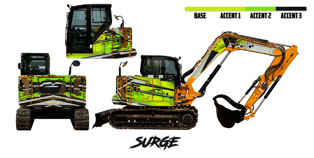 CAT 308 Custom Excavator Wrap Kits – Dirty Graphix
