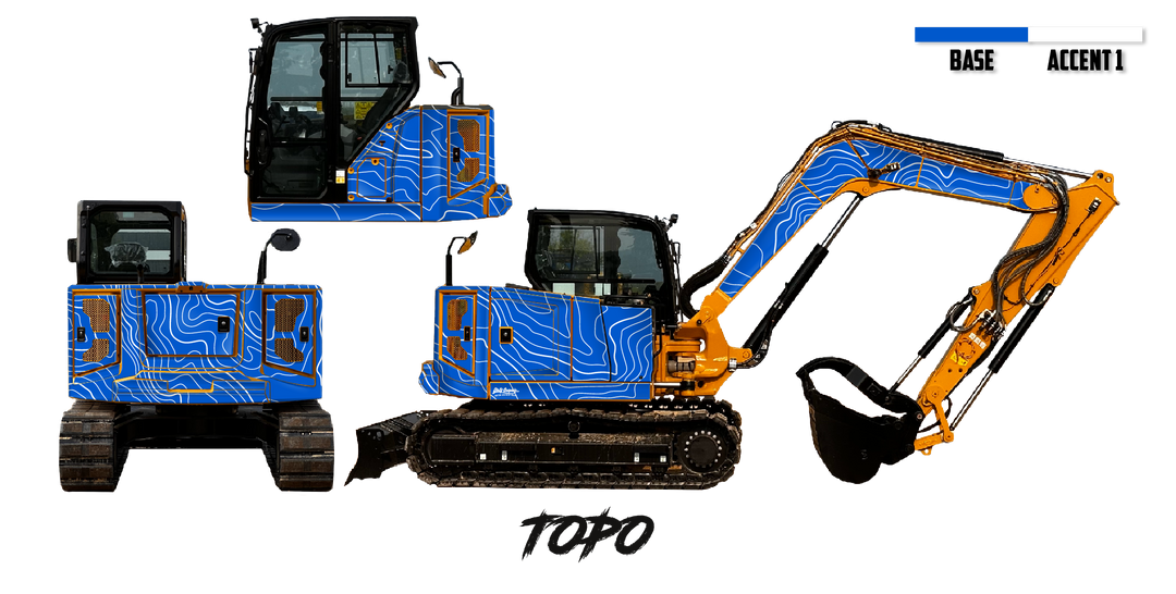 CAT 308 Custom Excavator Wrap Kits – Dirty Graphix