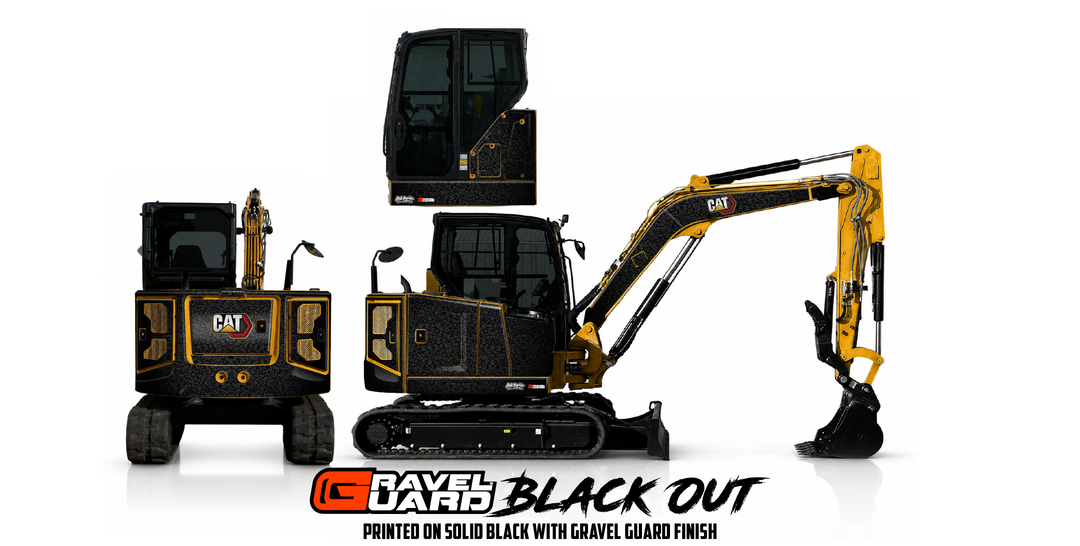 GRAVEL GUARD BLACKOUT - CAT Limited Edition Wrap Kits Dirty Graphix