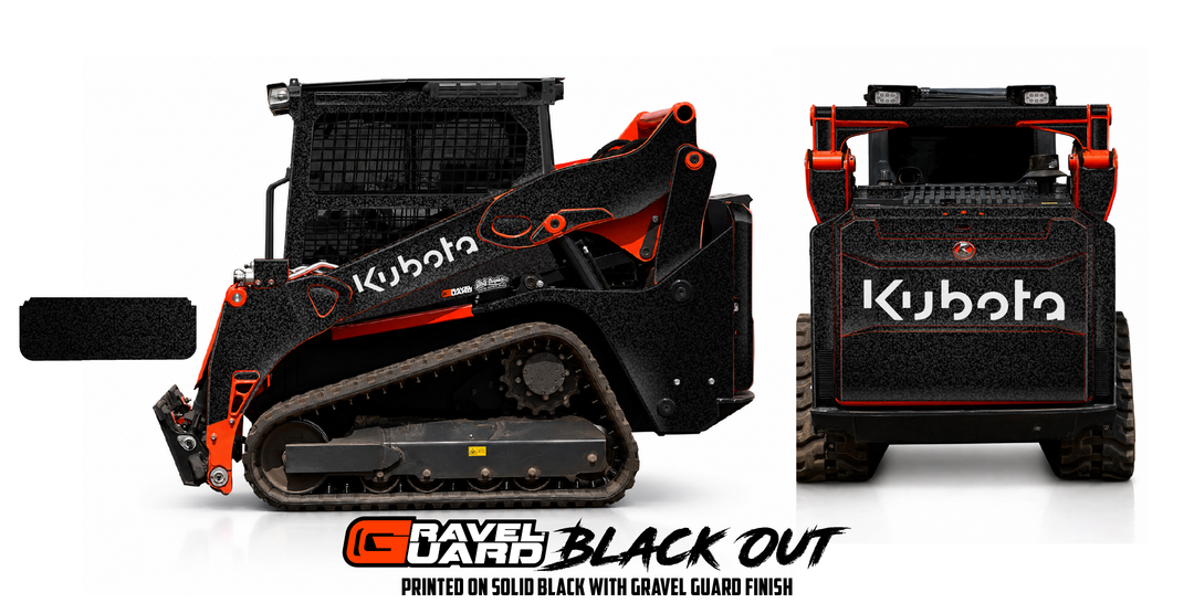GRAVEL GUARD BLACKOUT - Kubota Limited Edition Wrap Kits Dirty Graphix