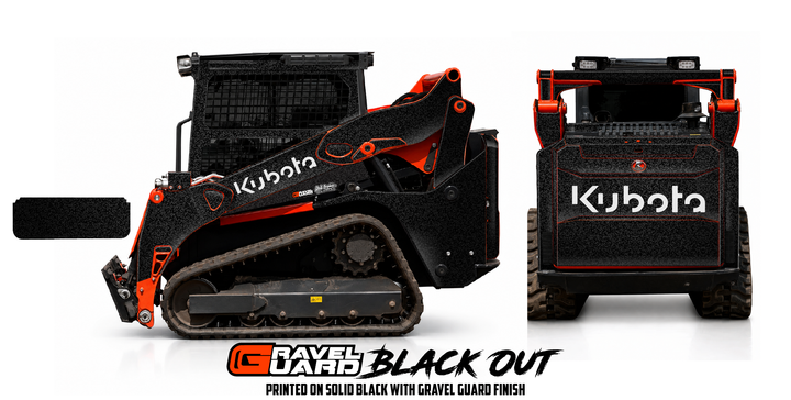 GRAVEL GUARD BLACKOUT - Kubota Limited Edition Wrap Kits Dirty Graphix
