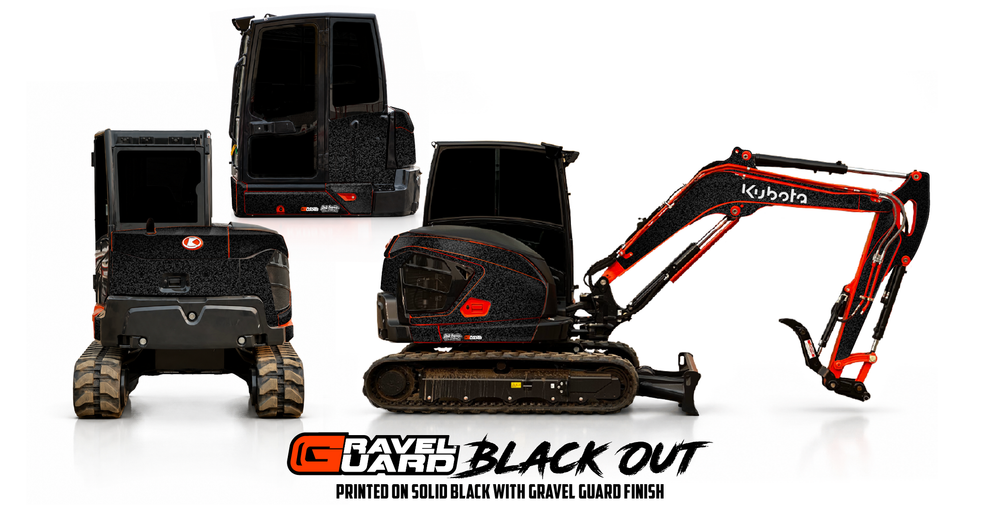 GRAVEL GUARD BLACKOUT - Kubota Limited Edition Wrap Kits Dirty Graphix