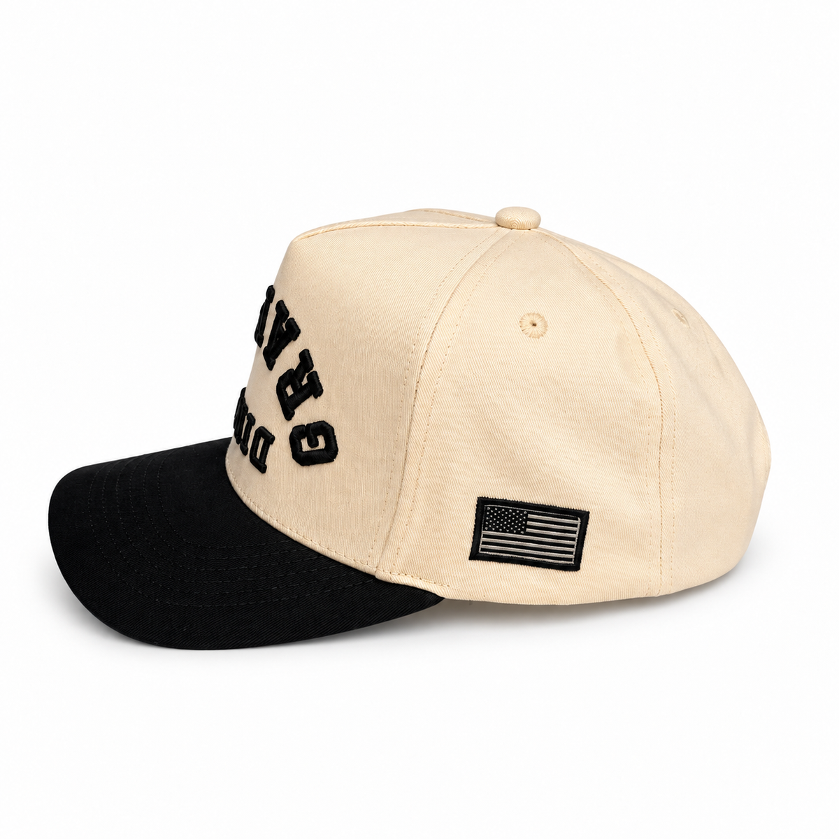 UP-DN | Cream & Black Operator Snapback Dirty Graphix
